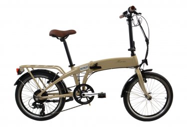 Vélo Pliant Électrique Bicyklet Marcus Shimano Tourney 6V 418 Wh 20'' Beige Ivoire 2022