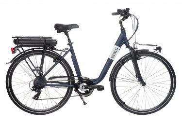 Vélo de Ville Électrique Mixte Bicyklet Claude Shimano Tourney 7V 500 Wh 700 mm Bleu Nuit Mat
