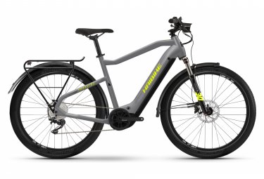 VTC Électrique Haibike Trekking 6 i630Wh Shimano Deore 10V Gris / Jaune Mat 2022