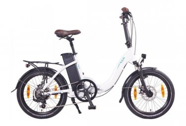 NCM Paris 20'' Blanc, Vélo Electrique Pliant - Shimano - Moteur 250W, Batterie 540Wh / 155cm- 190cm