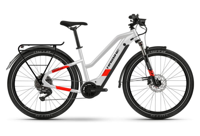 VTC Electrique Haibike Trekking 7 Trapez 27.5' 630 Wh Shimano Deore M5100 11V Gris / Rouge 2022