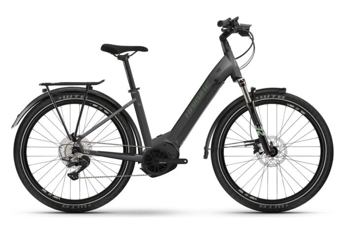 VTC Électrique Haibike Trekking 7 Low Shimano Deore 11V 630 Wh 27.5'' Gris Anthracite Olive 2022